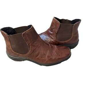 Romika Cassie 46 Brown Leather Chelsea Ankle Boots Women's 38